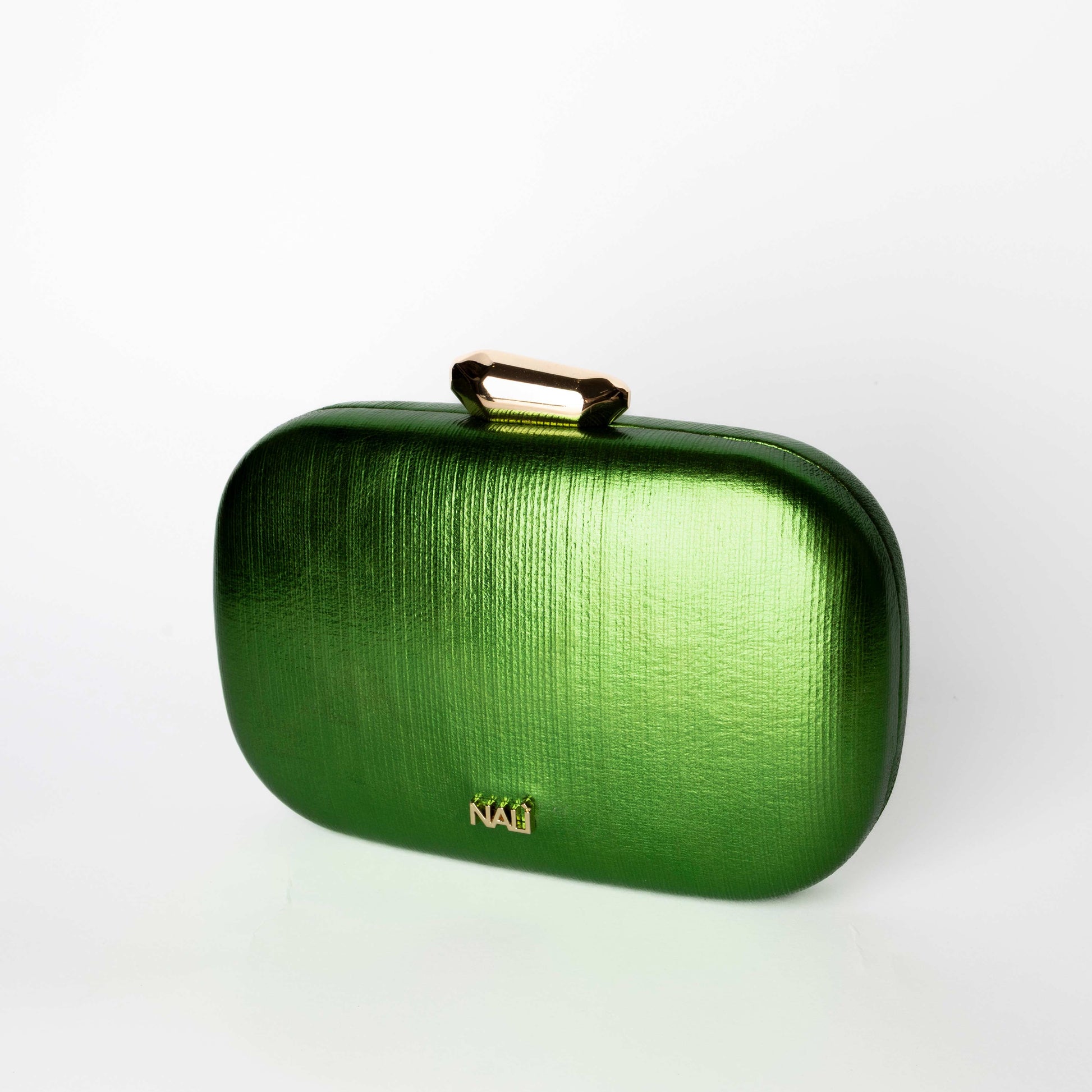 Pochette Rigida Verde Metallizzato Nali