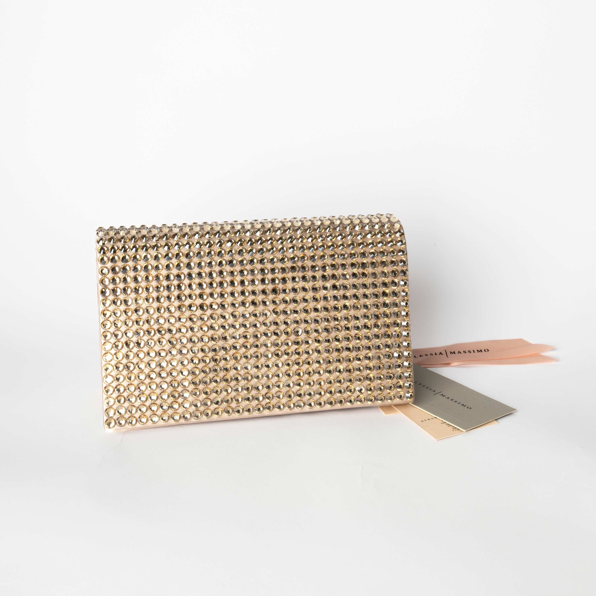 Clutch Oro con Strass Alessia Massimo