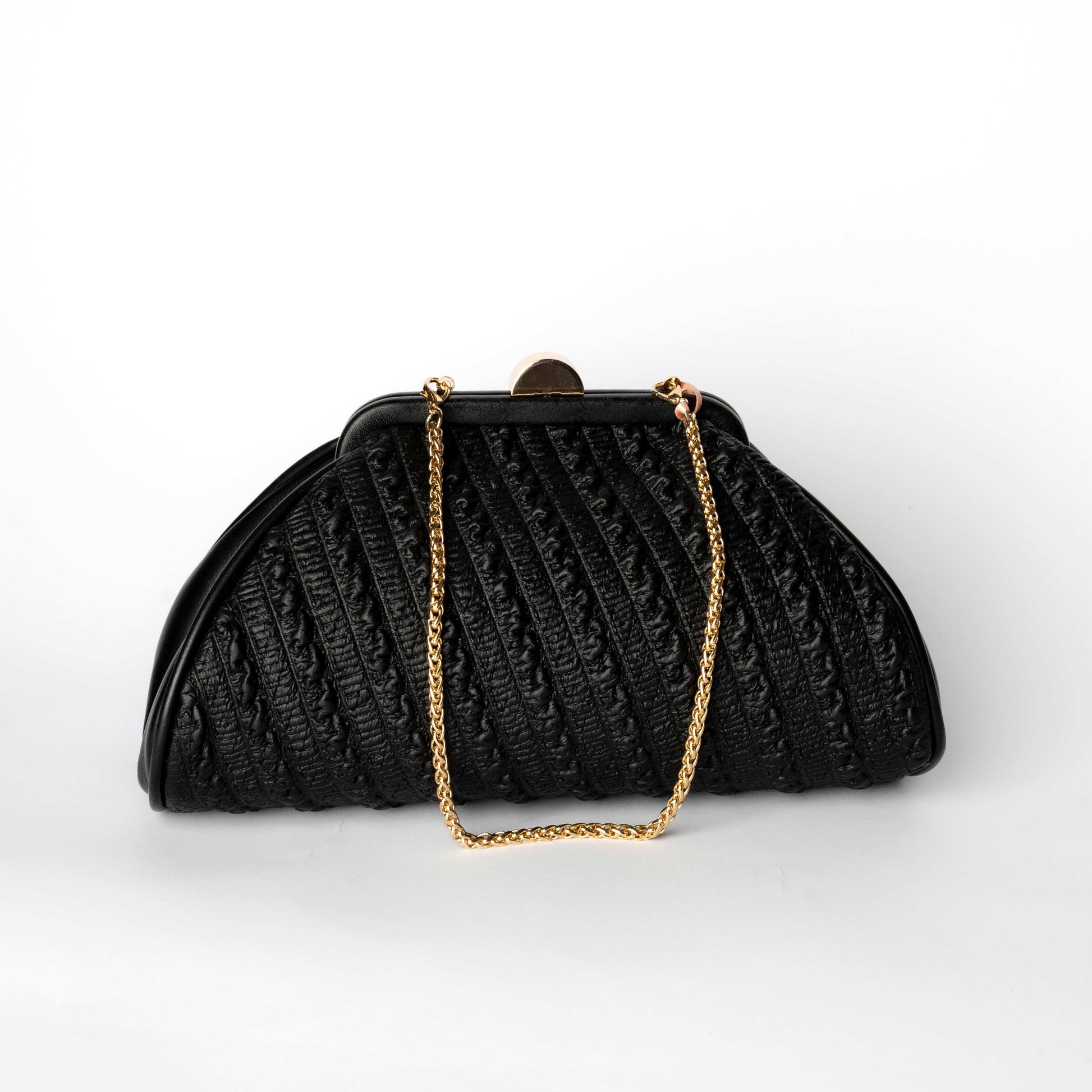 Pochette Nera Elegante con Tracolla a Catena