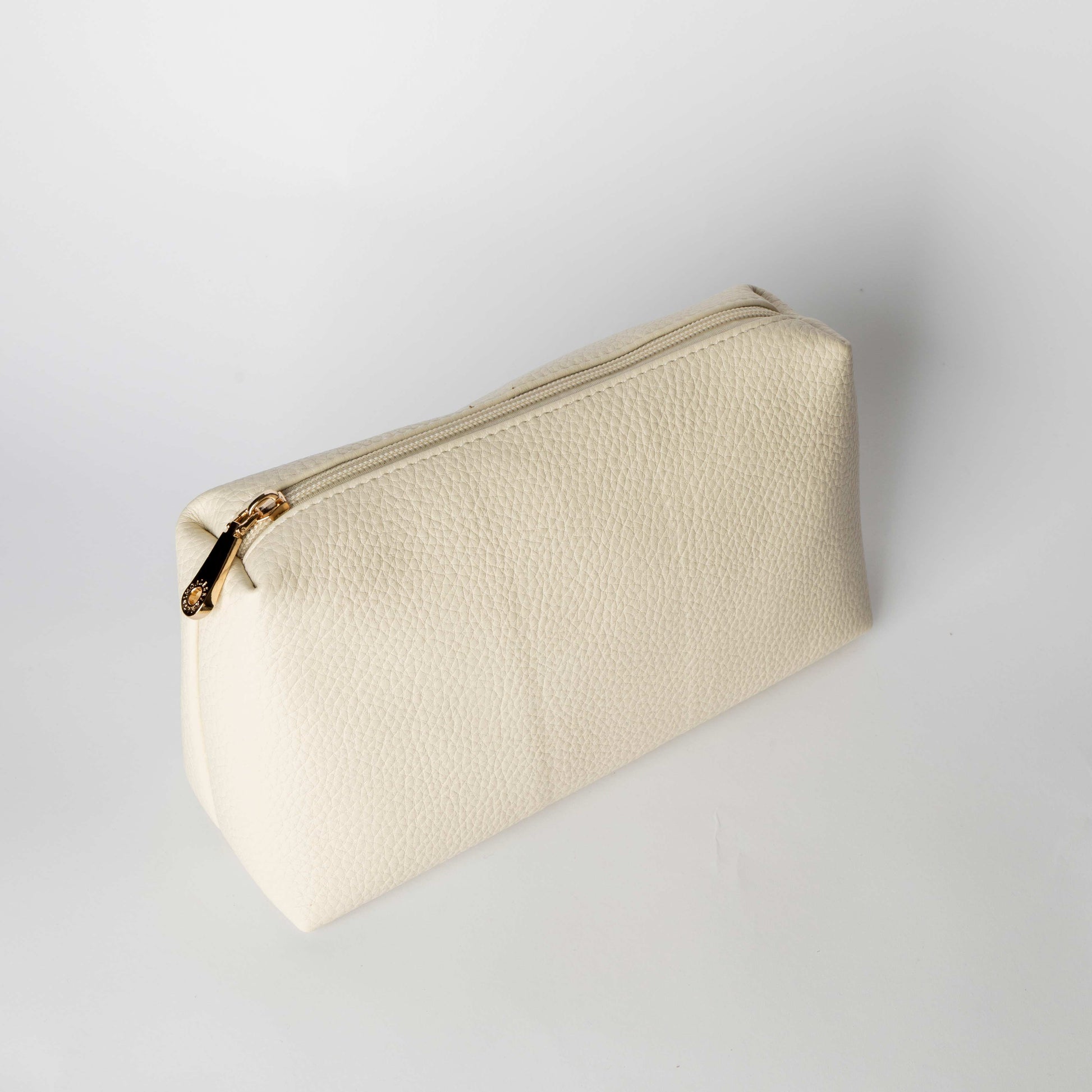 Borsa Shopper Avorio con Dettaglio Dorato