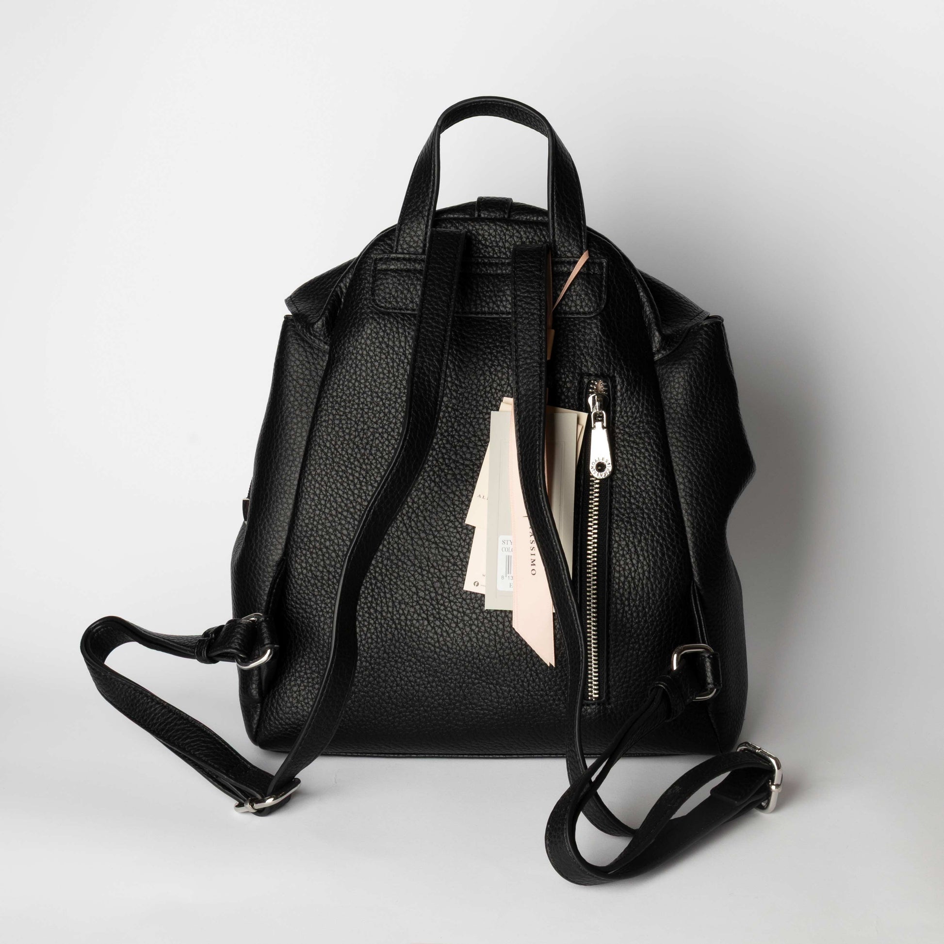 Zaino Elegante Nero con Chiusura Metallica