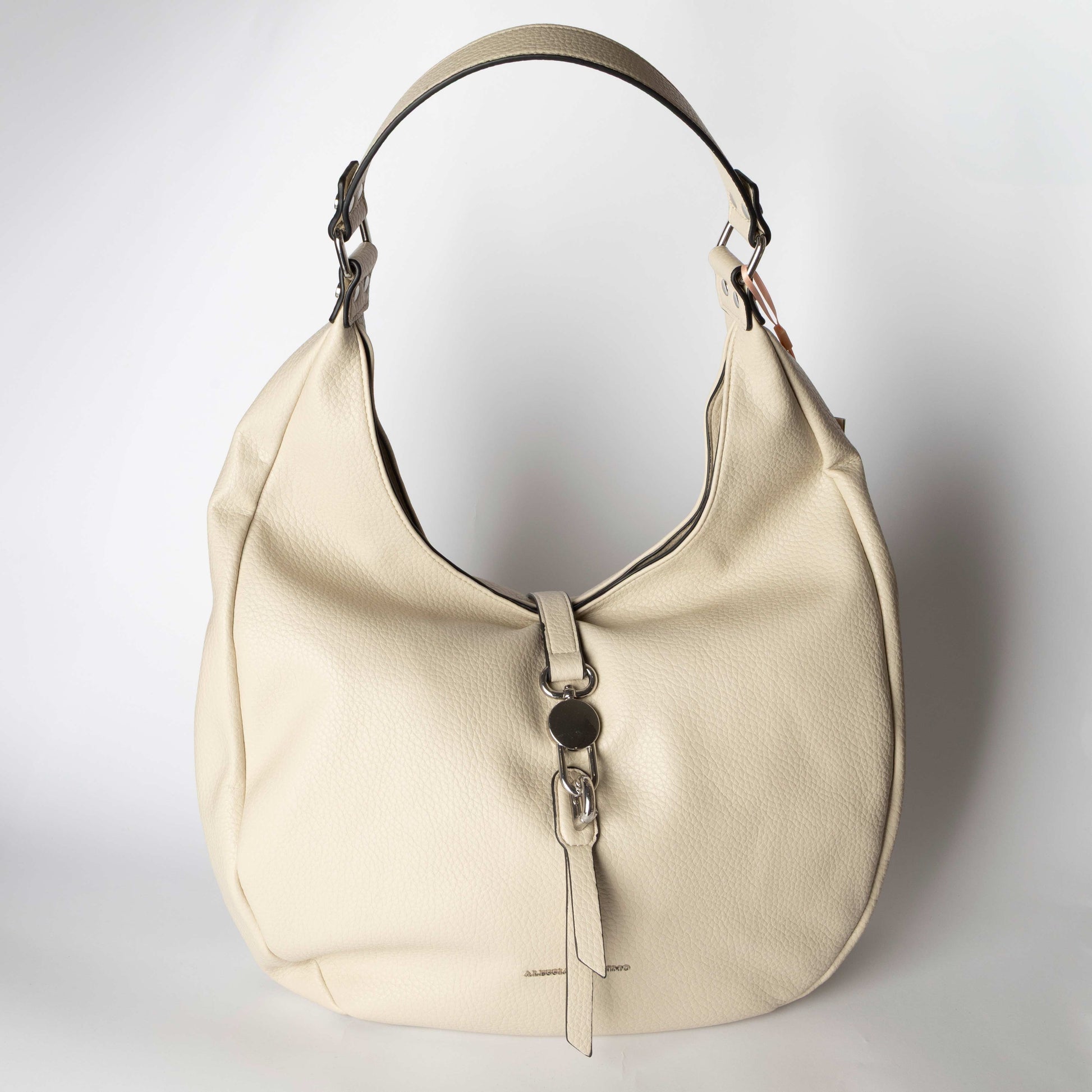 Borsa Hobo Avorio con Gancio
