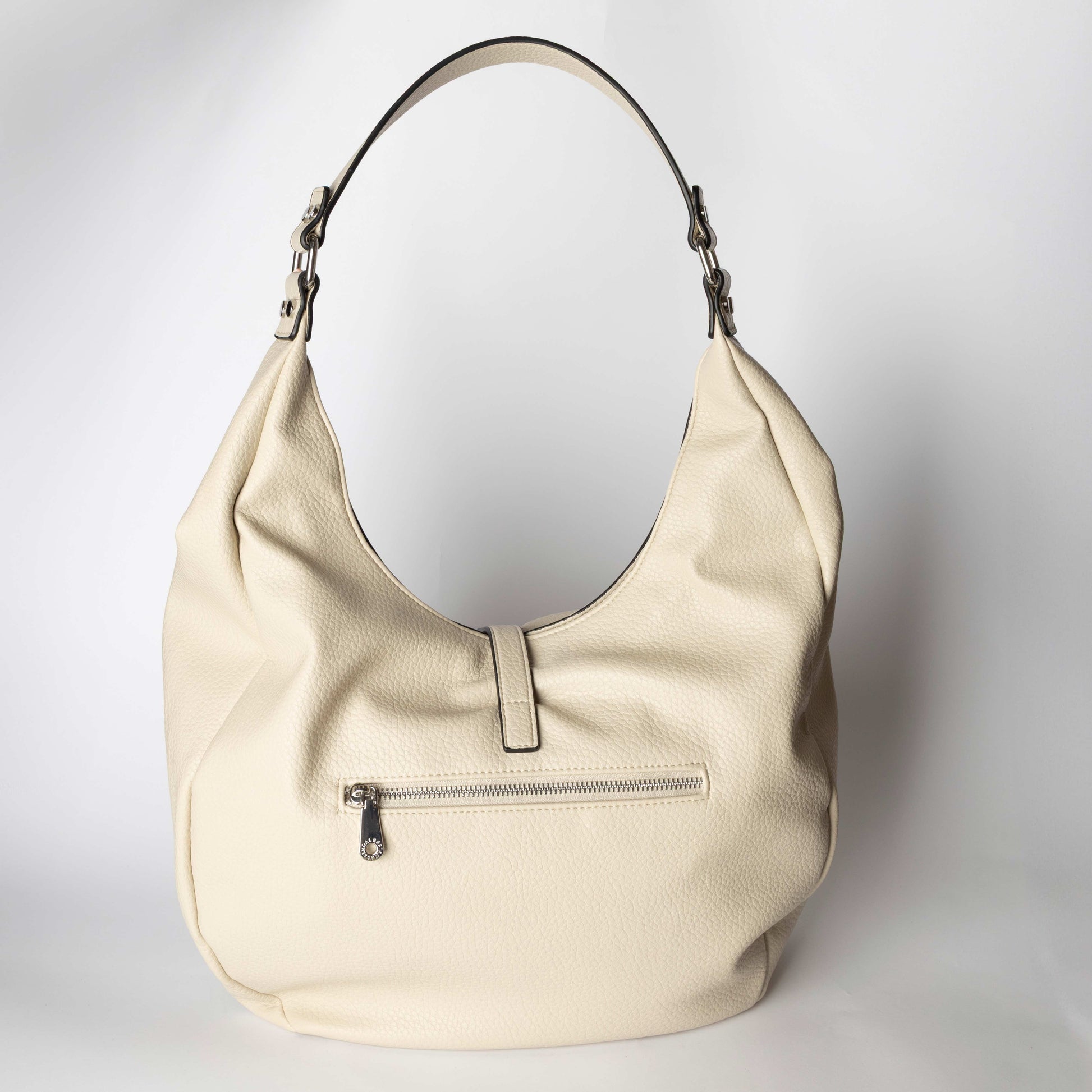 Borsa Hobo Avorio con Gancio