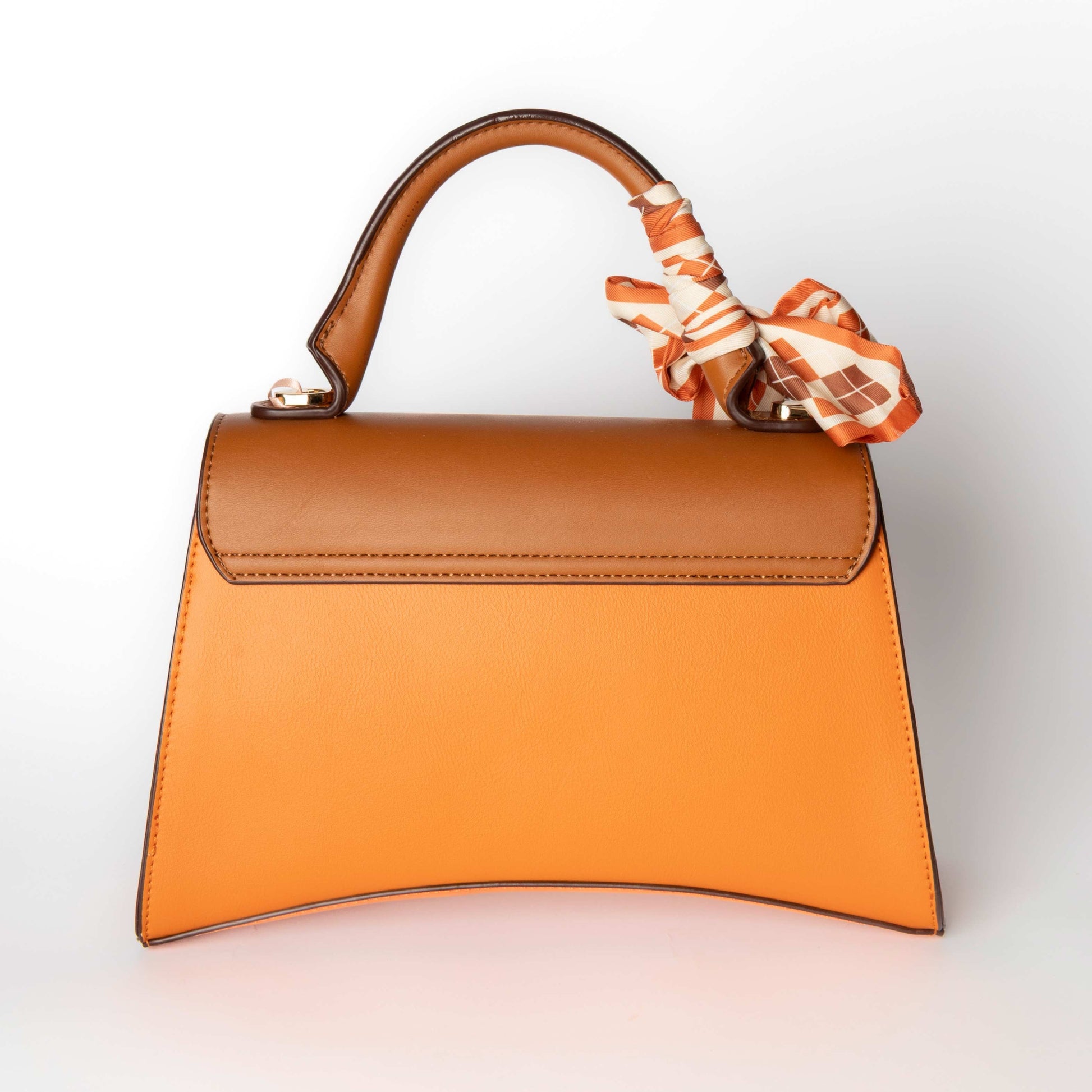 Borsa a Mano Cuoio con Foulard