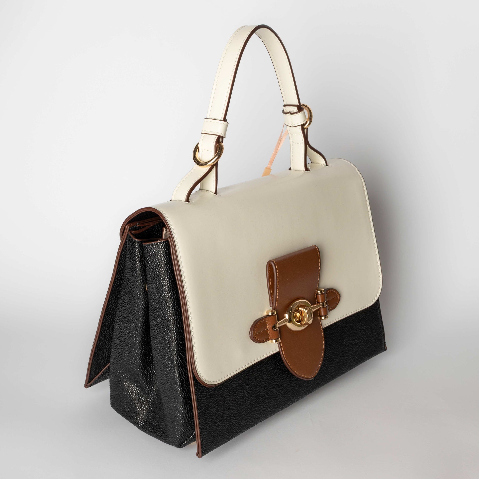 Borsa a Mano Tricolore con Chiusura Girello