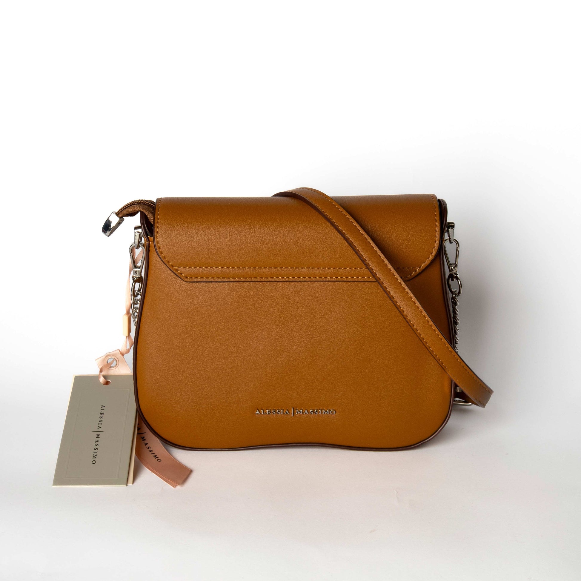 Borsa a Tracolla a Righe con Chiusura Metallica