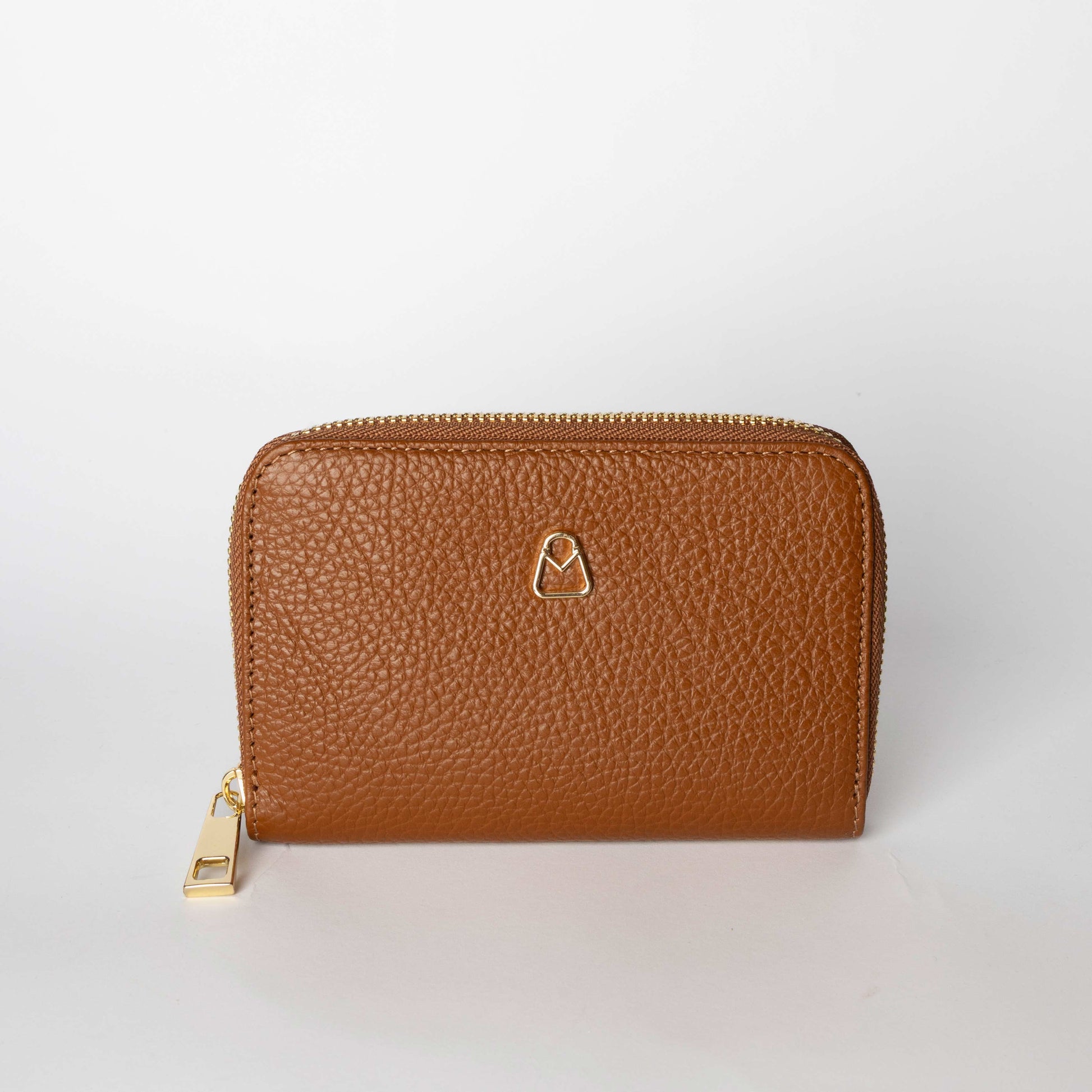Portafoglio Zip Caramello