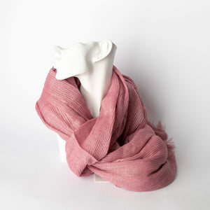 Sciarpa Rosa Lurex Plissé