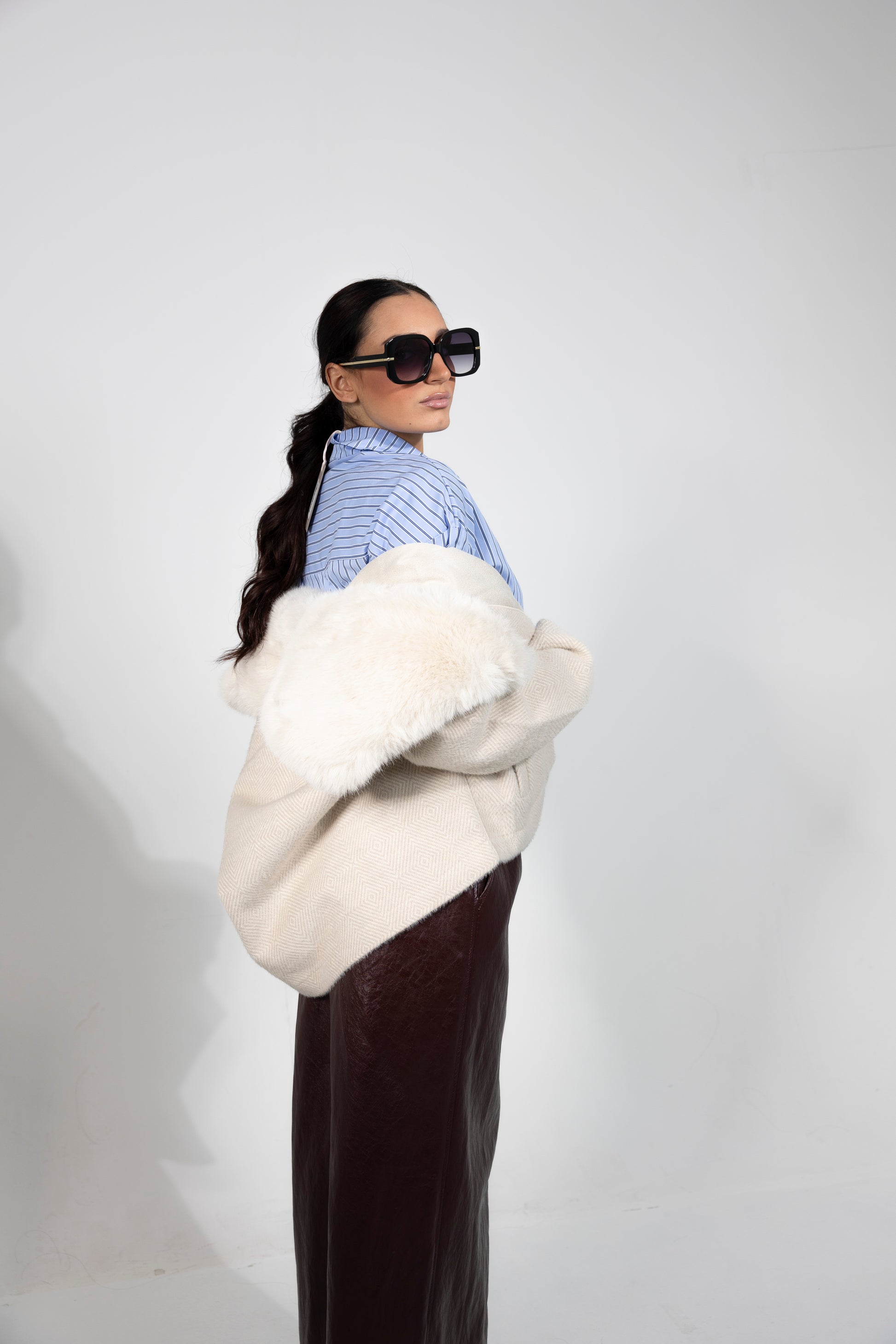 Giaccone panna, taglia unica, Alessia Massimo