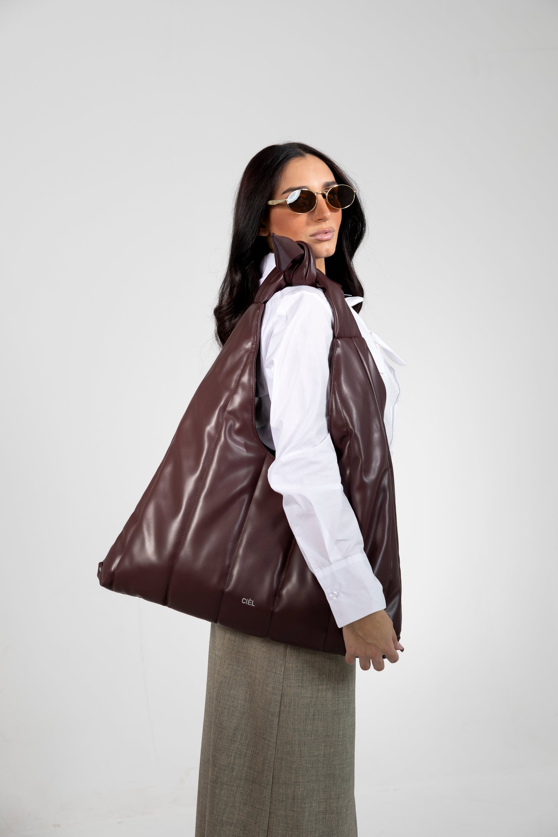 Borsa a spalla burgundy Cièl