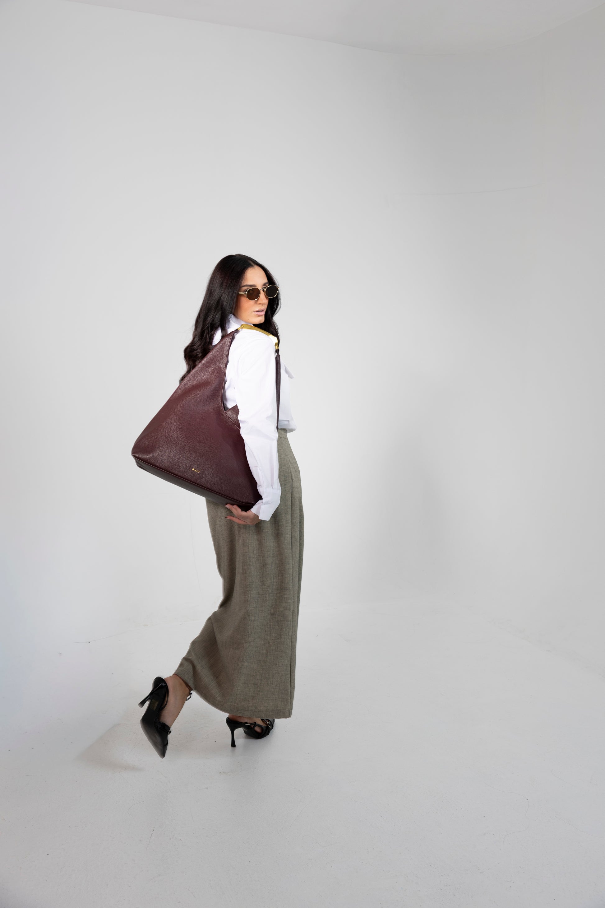 Borsa a spalla testa di moro Nalì