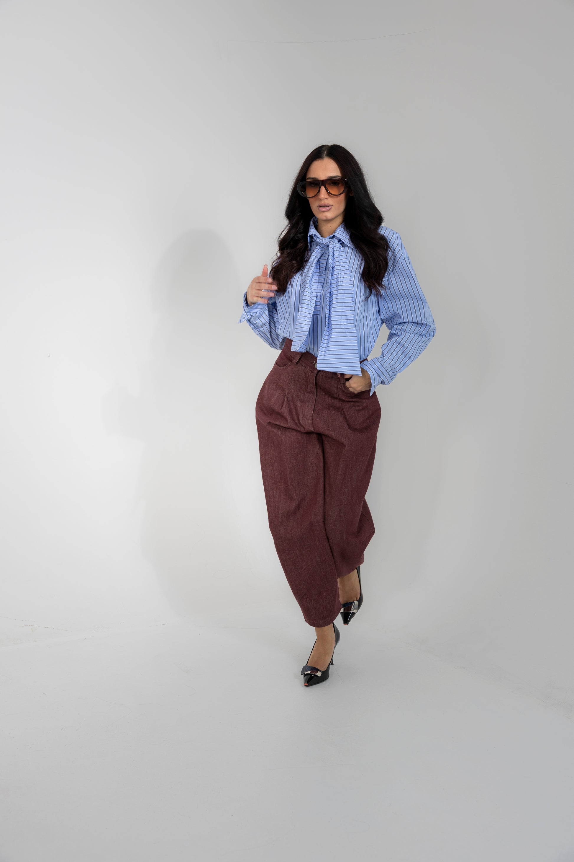 Pantaloni burgundy Saiph