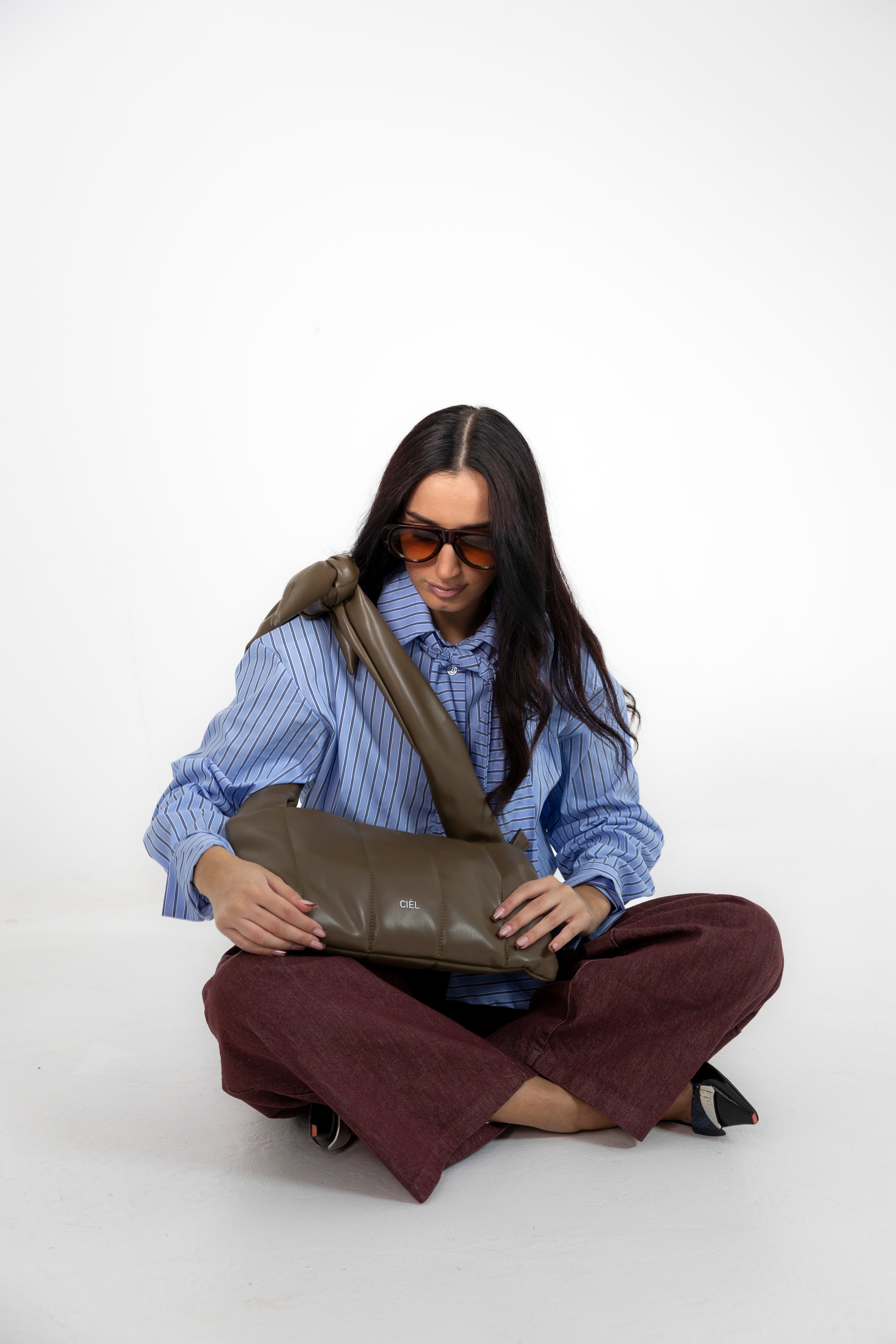 Borsa fango con manico e tracolla Cièl