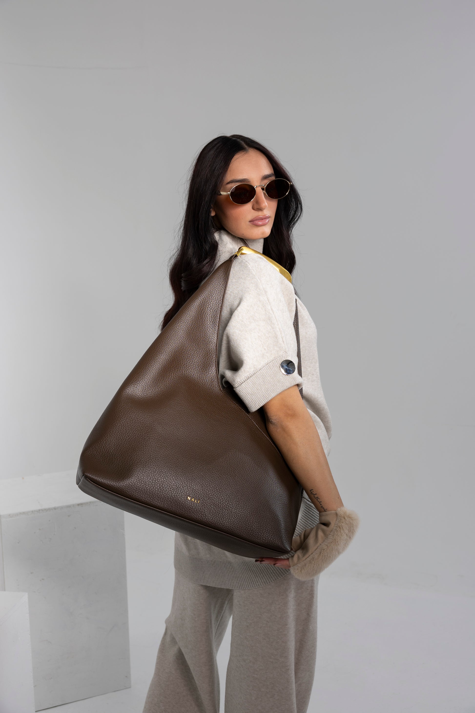 Borsa a spalla testa di moro Nalì