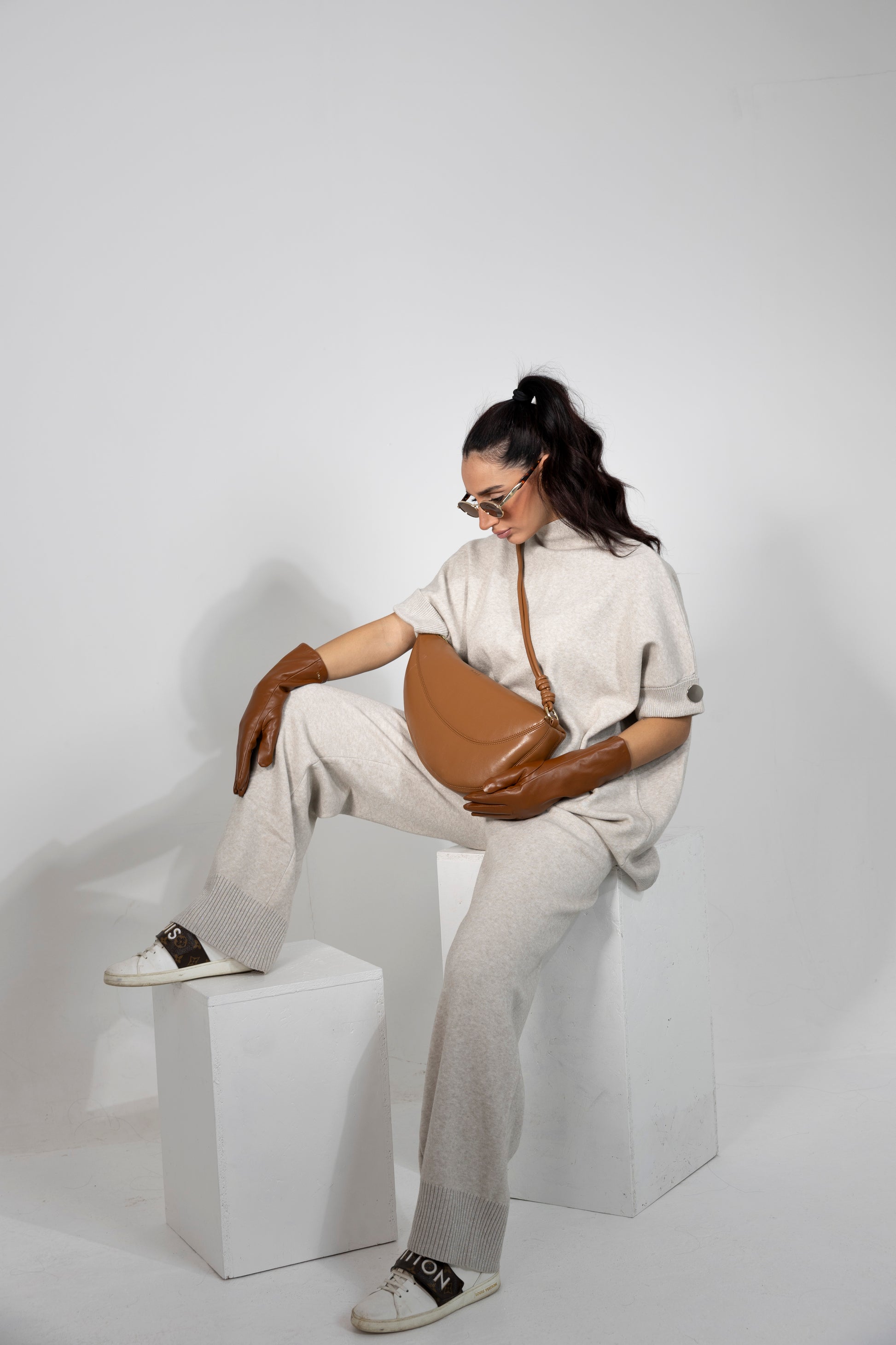 Borsa a spalla cuoio Nalì