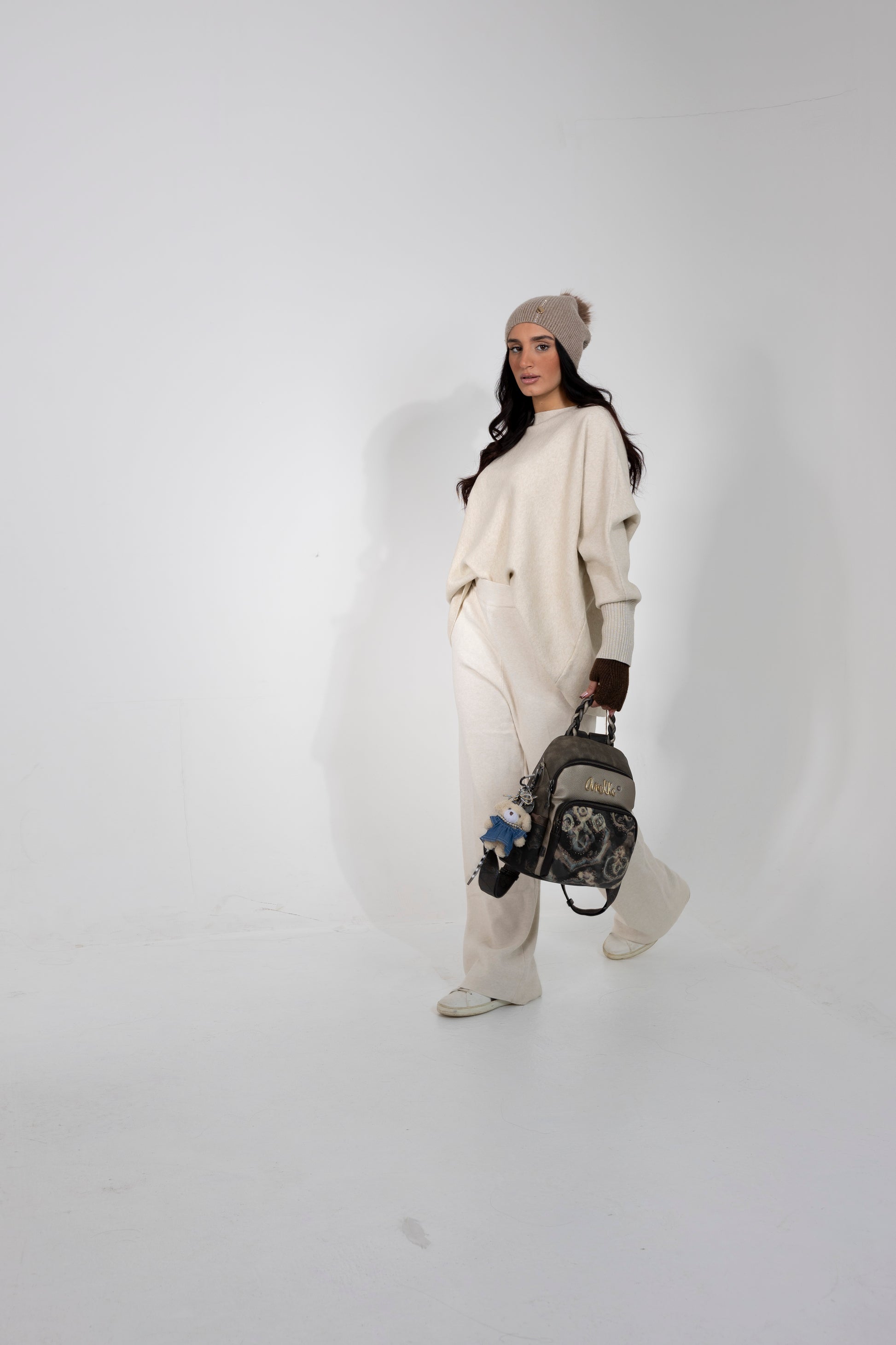 Maglia, taglia unica, panna Alessia Massimo