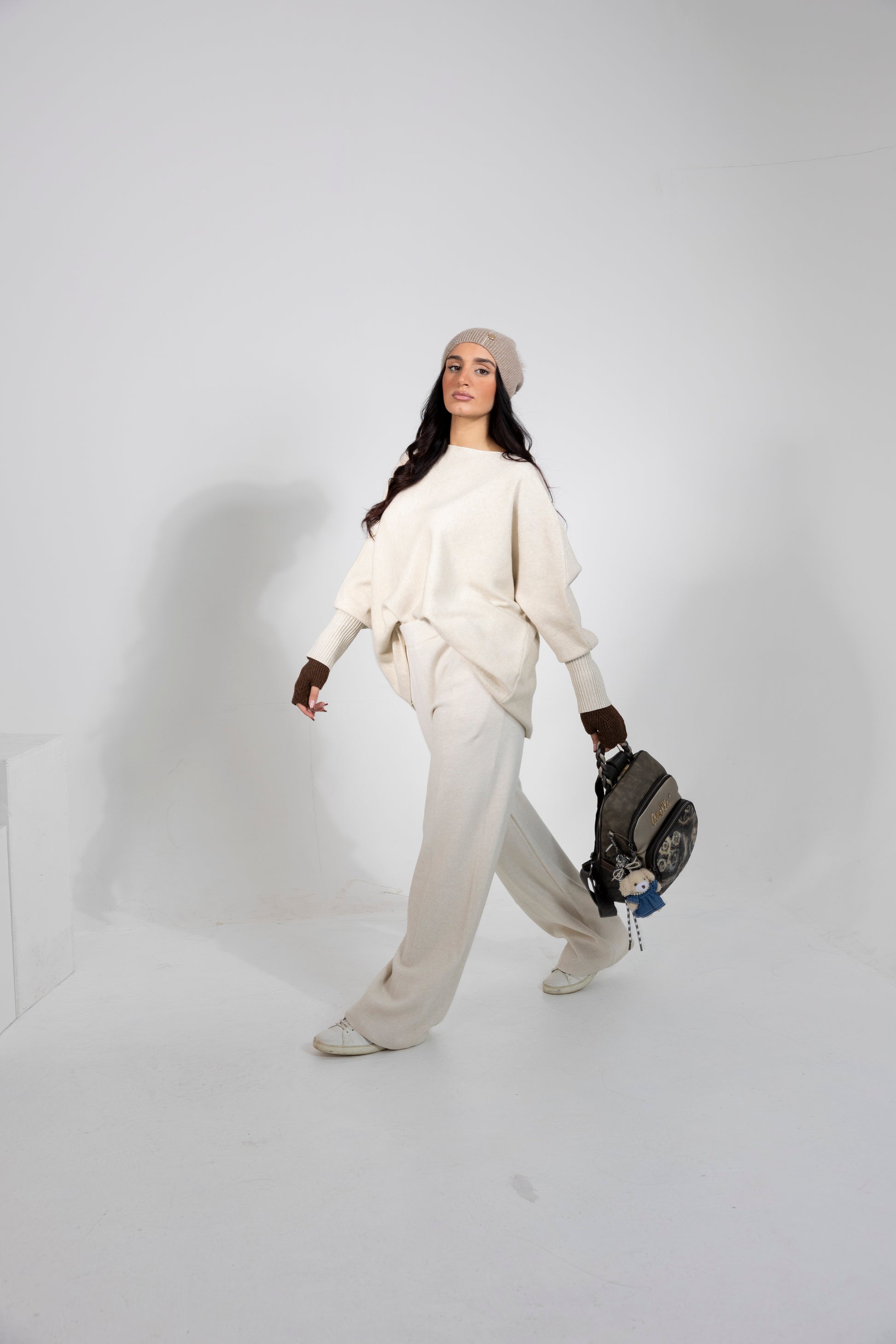 Pantaloni, taglia unica. panna Alessia Massimo