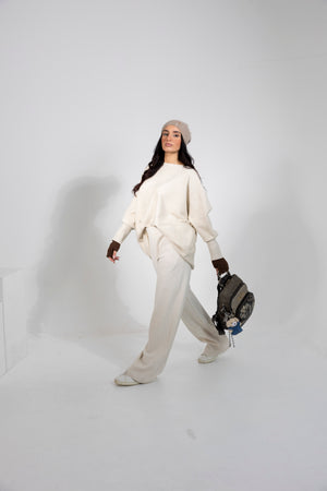 Pantaloni, taglia unica. panna Alessia Massimo