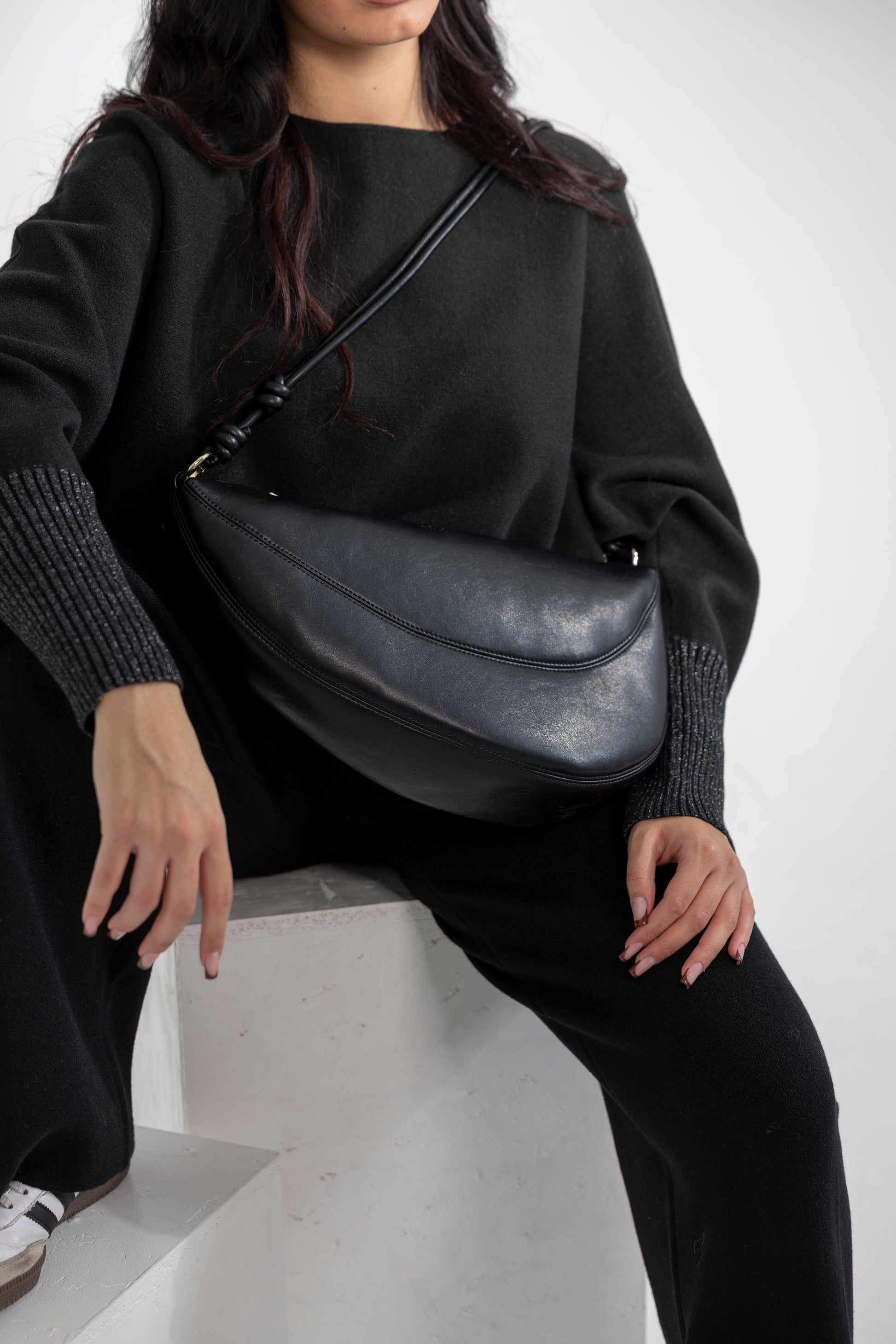 Borsa a spalla nera Nalì