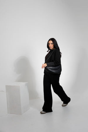 Pantaloni, taglia unica, nero Alessia Massimo