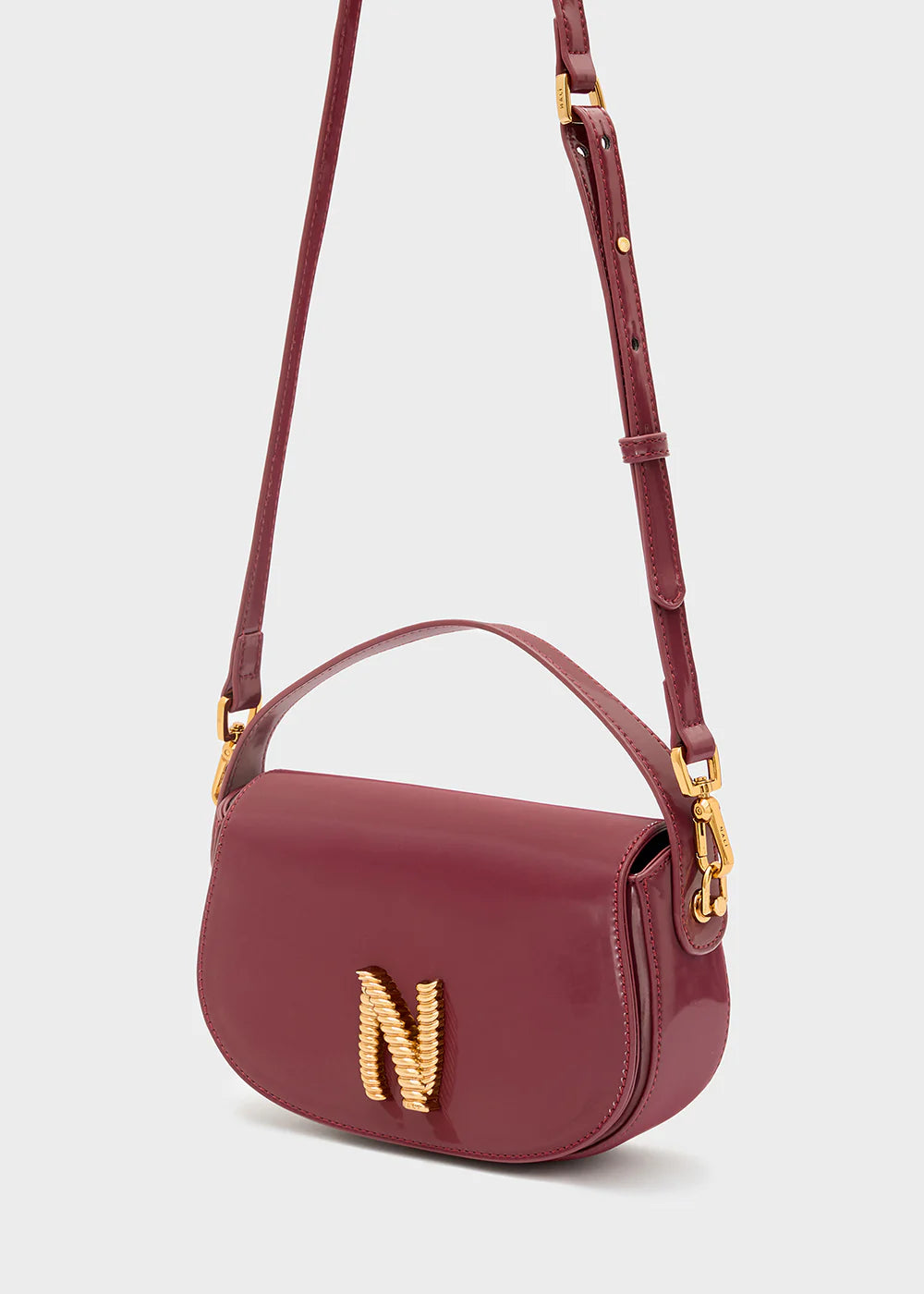 Borsetta in vernice bordeaux Nalì