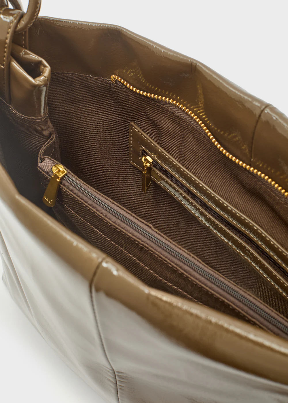 Borsa in vernice fango Nalì