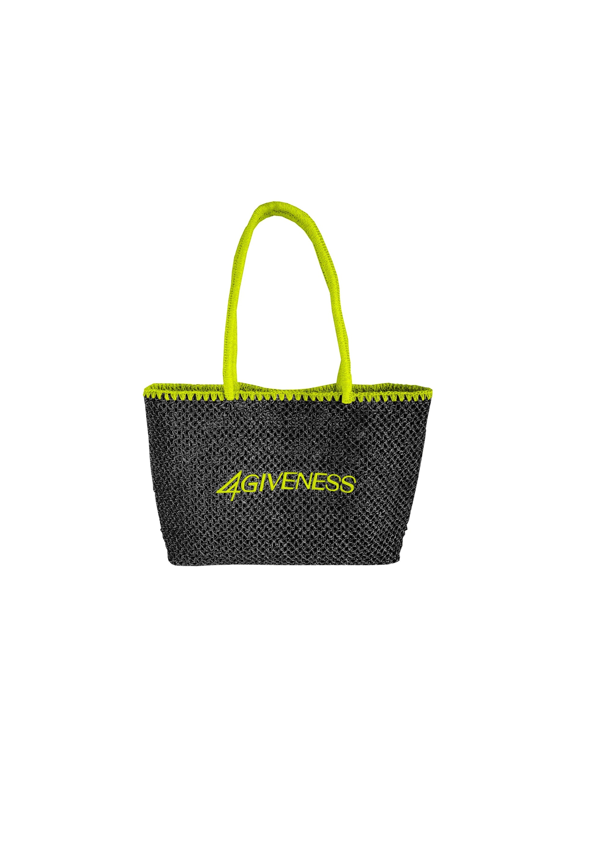Borsa Mare Nera con Manici Giallo Fluo 4GIVENESS