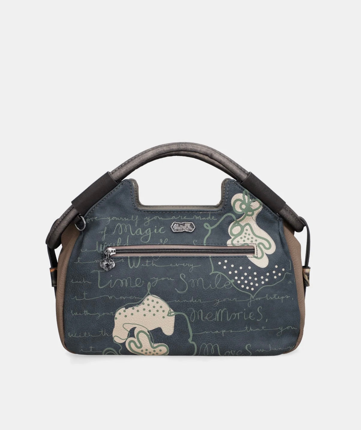 Borsa a mano fantasia marrone/grigio Anekke