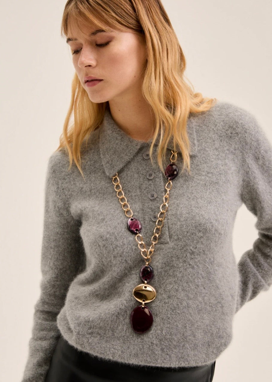 Collana color oro e blu Nalì