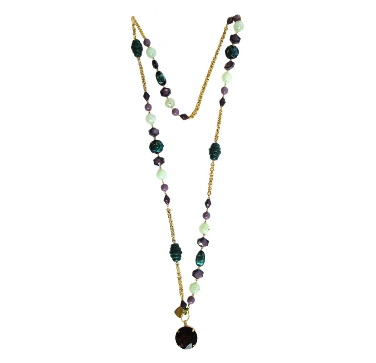 Collana lunga verde/viola Dolman