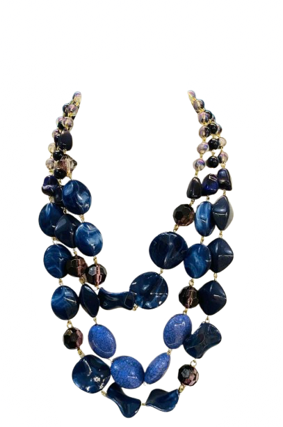 Collana multifilo blu Dolman