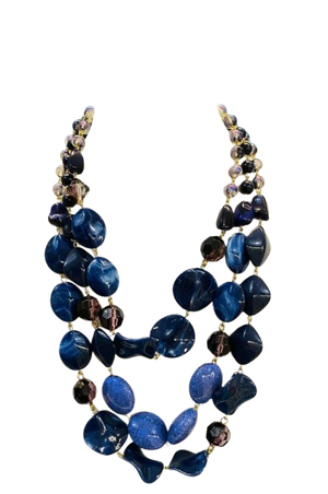 Collana multifilo blu Dolman