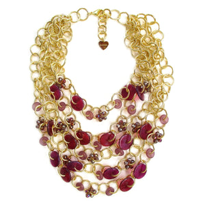 Collana multifilo lilla Dolman