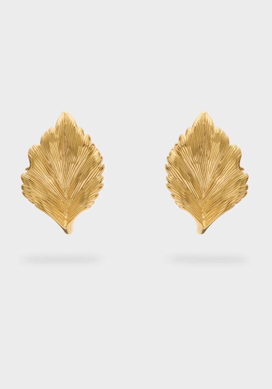 Orecchini dorati rigati Nalì