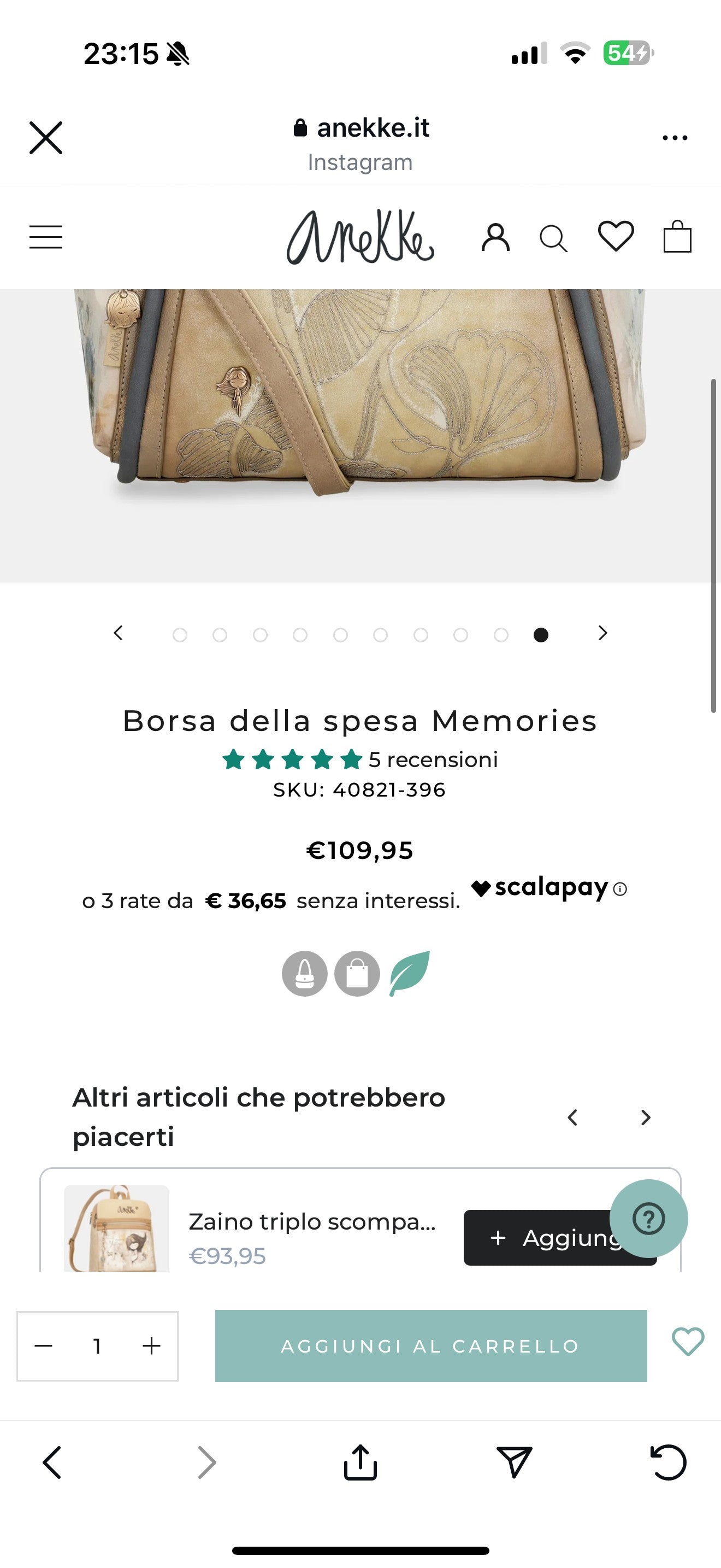 Borsa a Mano Anekke Nature Edition
