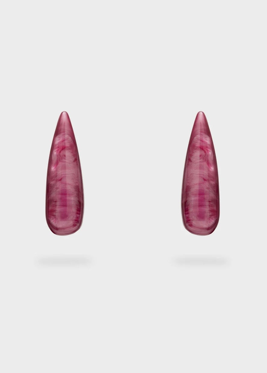 Orecchini magenta lunghi Nalì