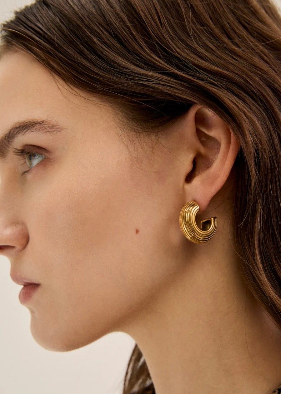 Orecchini dorati a cerchio Nalì
