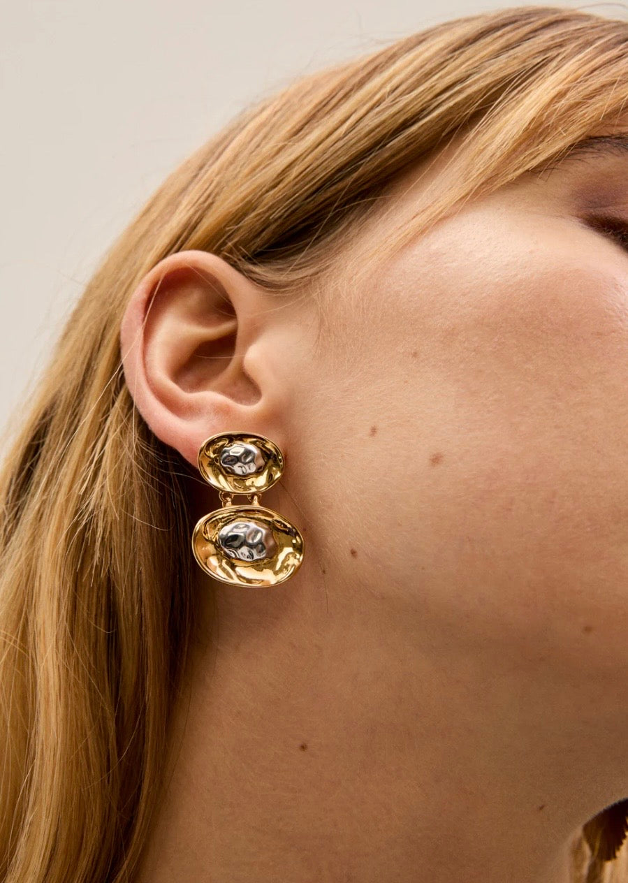 Orecchini oro/argento Nalì