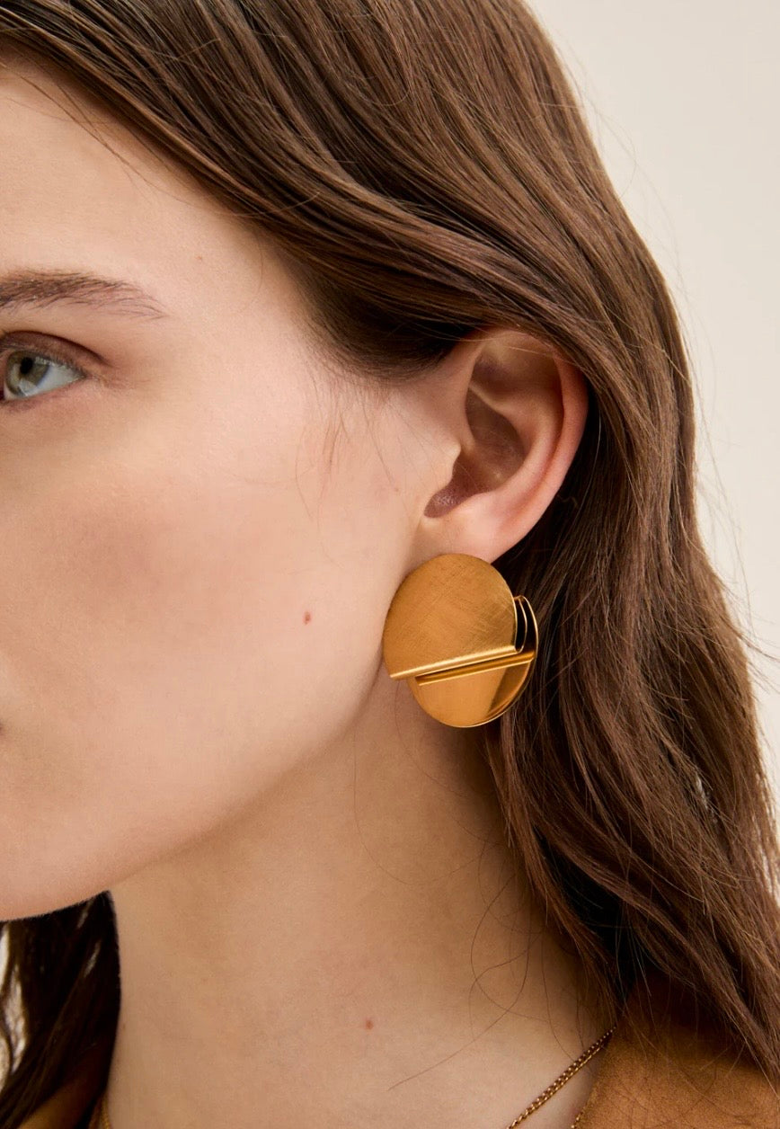 Orecchini tondi dorati Nalì