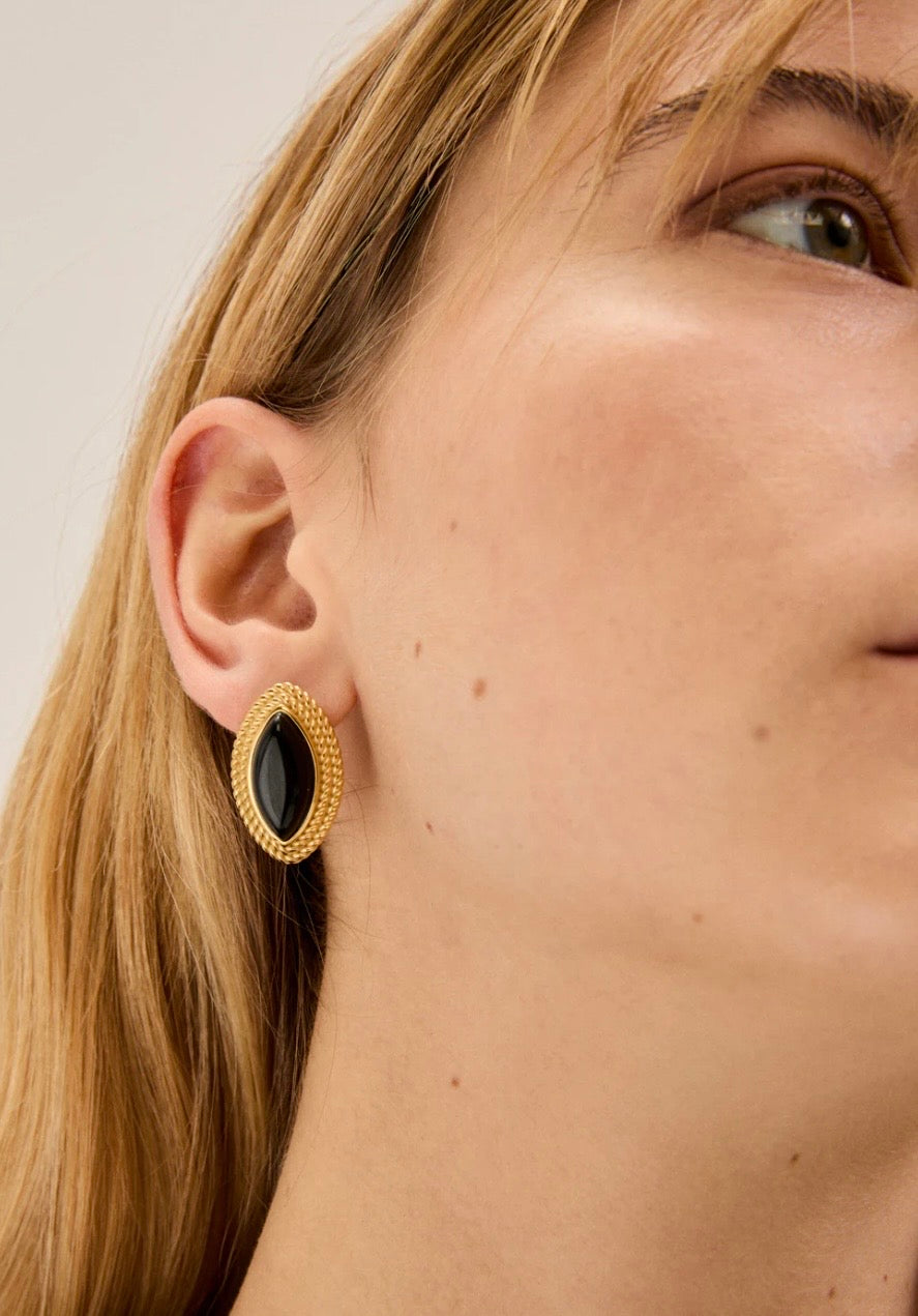 Orecchini dorati e neri Nalì