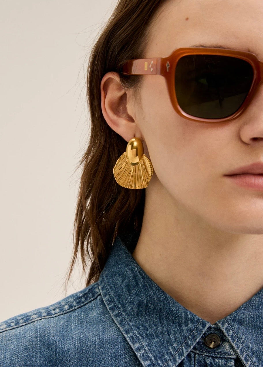 Orecchini a ventaglio dorati Nalì