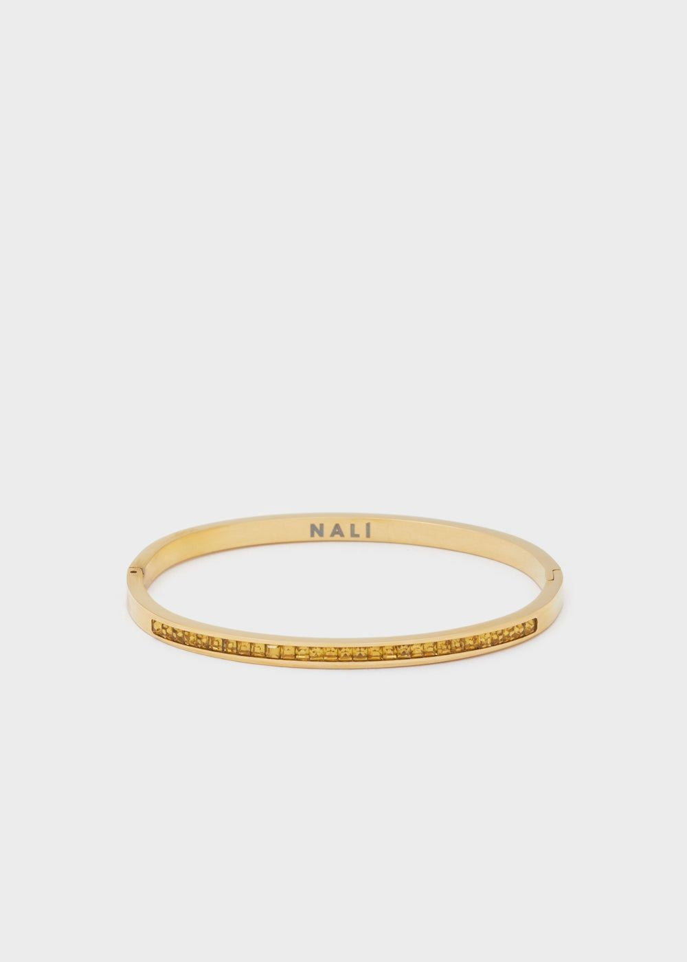 Bracciale Rigido Dorato con Cristalli
