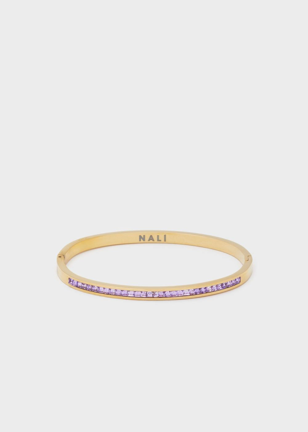 Bracciale Rigido Dorato con Cristalli