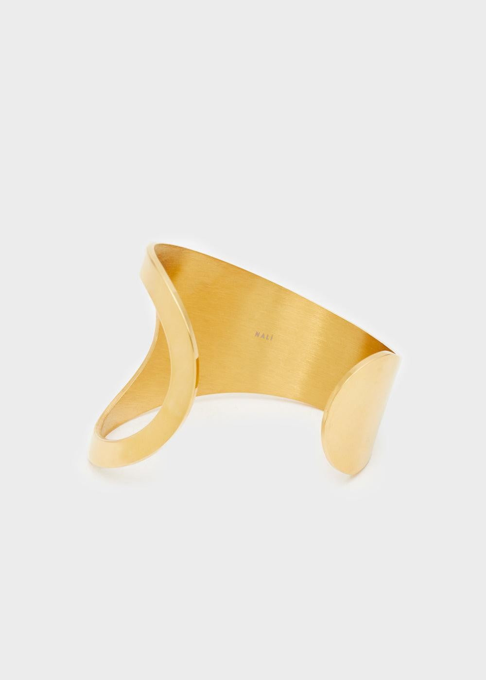 Bracciale Rigido Dorato Design Asimmetrico