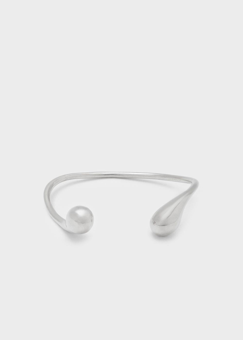 Bracciale Rigido Aperto in Metallo Silver