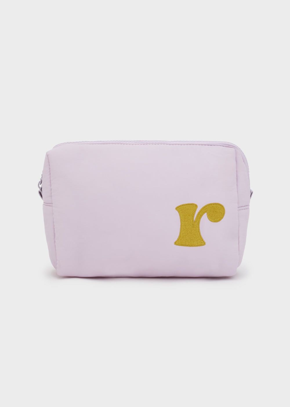 Beauty Case Verde Pastello con Iniziale Rosa
