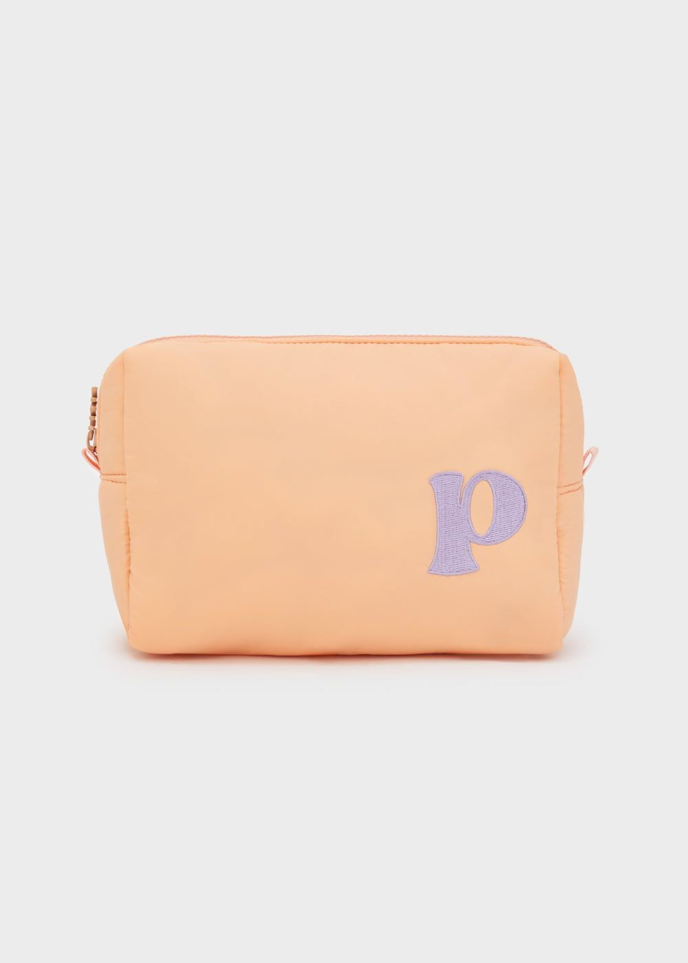 Beauty Case Verde Pastello con Iniziale Rosa