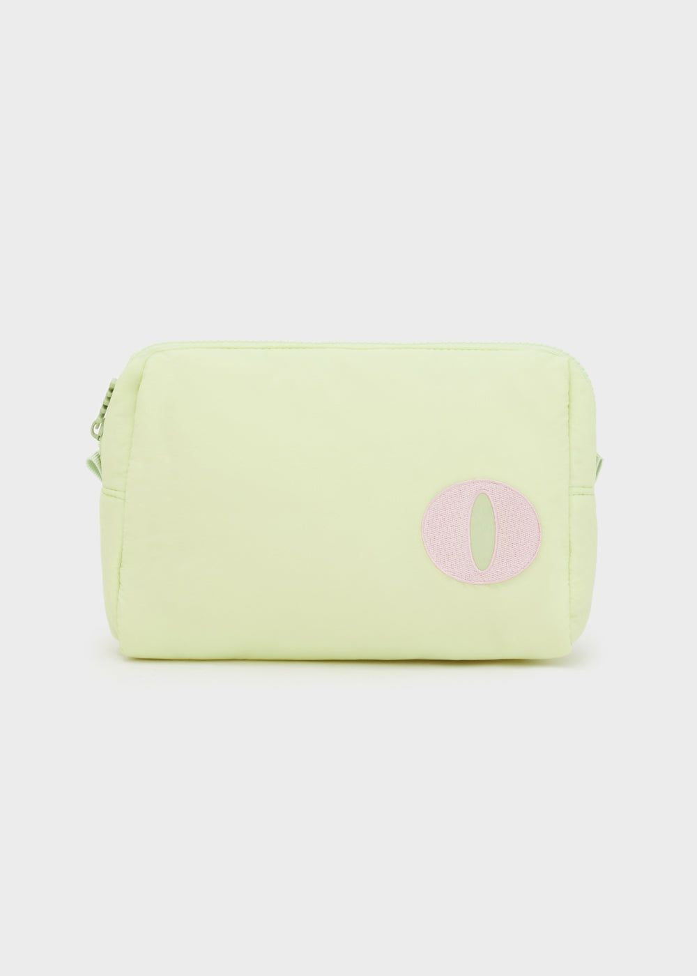 Beauty Case Verde Pastello con Iniziale Rosa