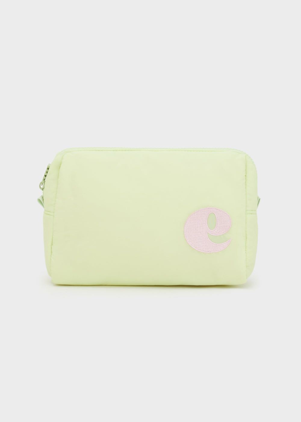 Beauty Case Verde Pastello con Iniziale Rosa