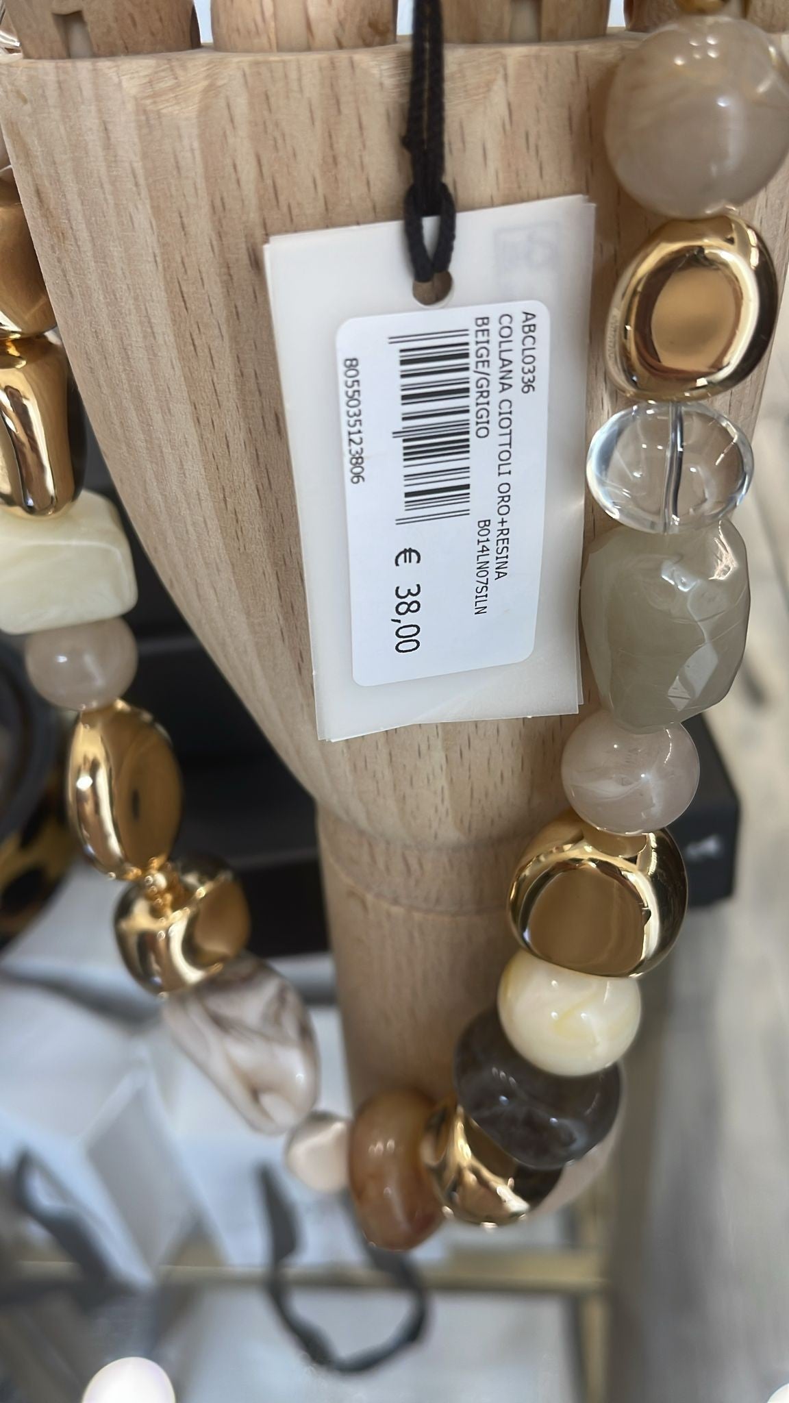 Collana Ciottoli Oro e Resina